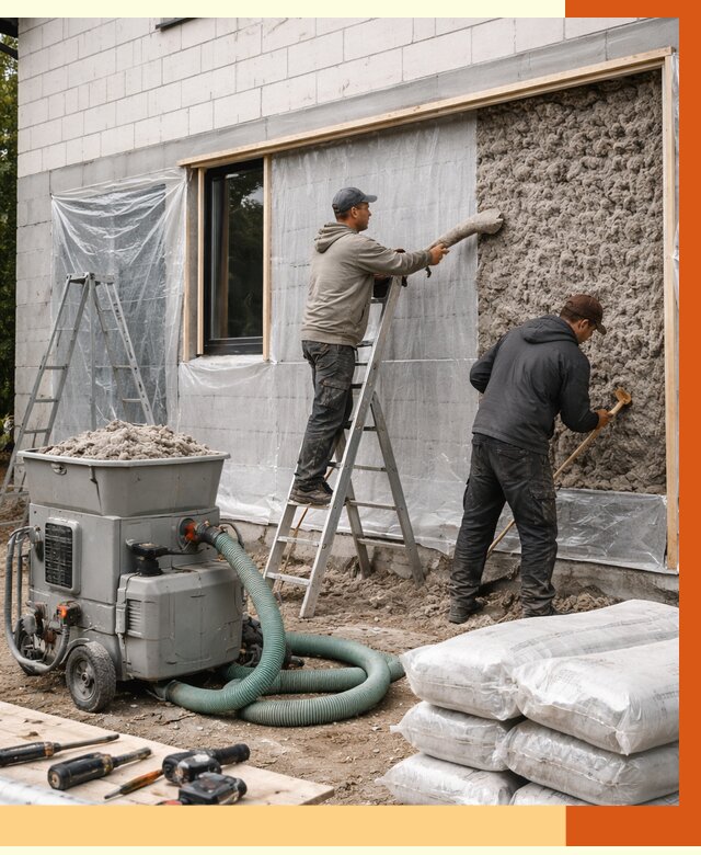 Утепление дома из газобетона эковатой в Сочи от 4651 руб./м2 | ТепломастерСчи